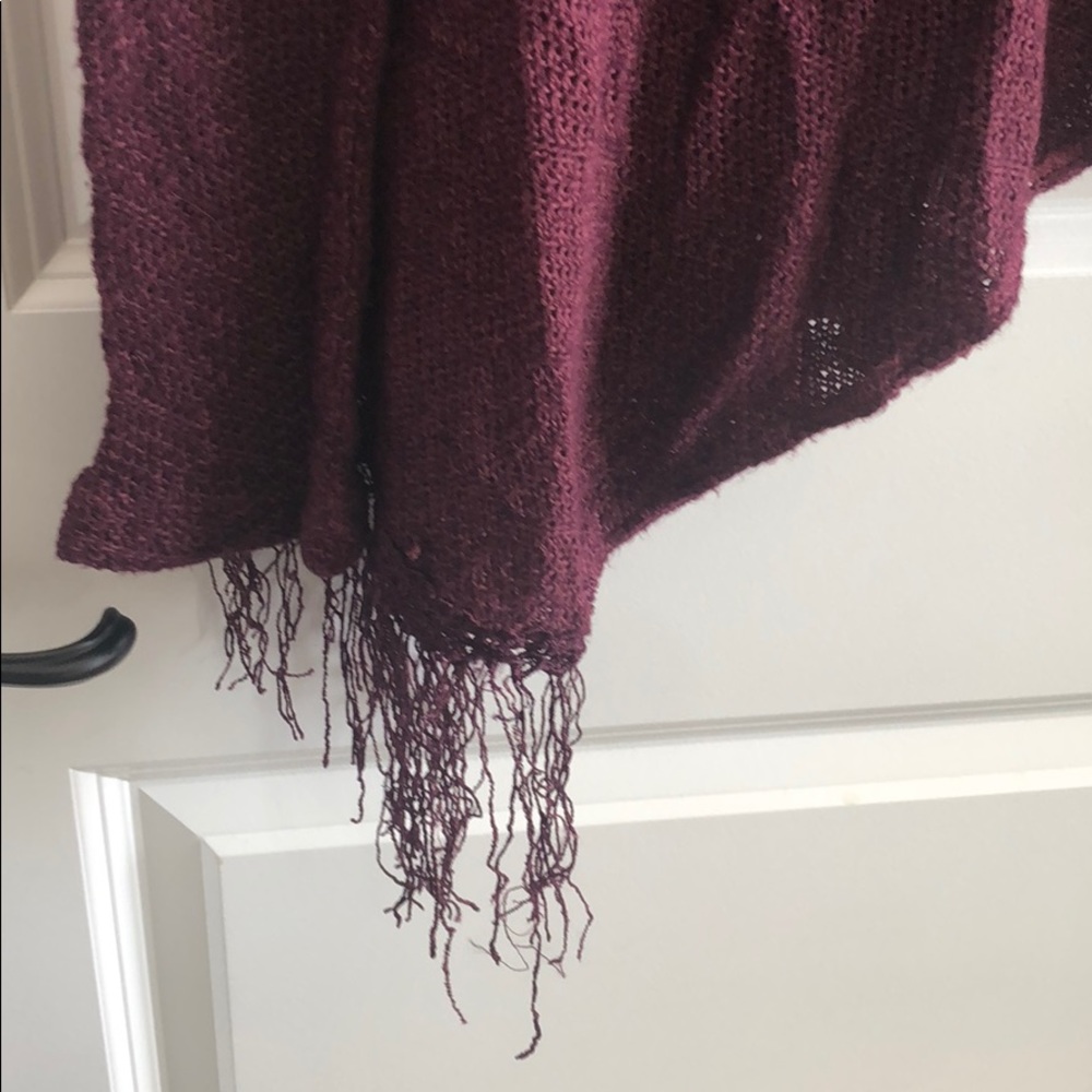 XCVI Asymmetrical cowl neck sweater in plum - Picture 2 of 2